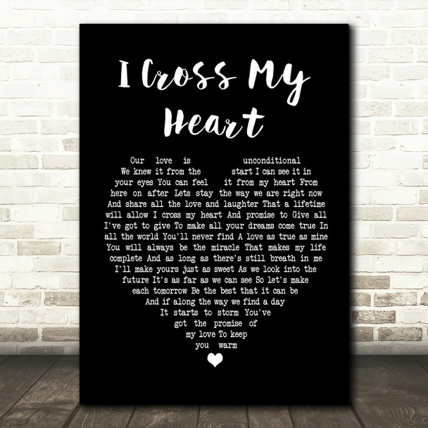 George Strait I Cross My Heart Black Heart Song Lyric Quote Print