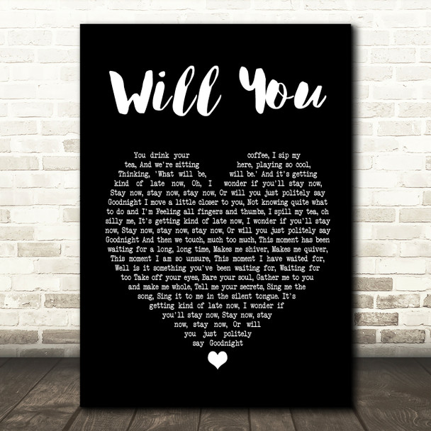 Hazel O'Connor Will You Black Heart Song Lyric Quote Print