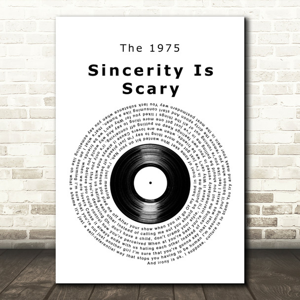 The 1975 Sincerity Is Scary Vinyl Record Decorative Wall Art Gift Song Lyric Print