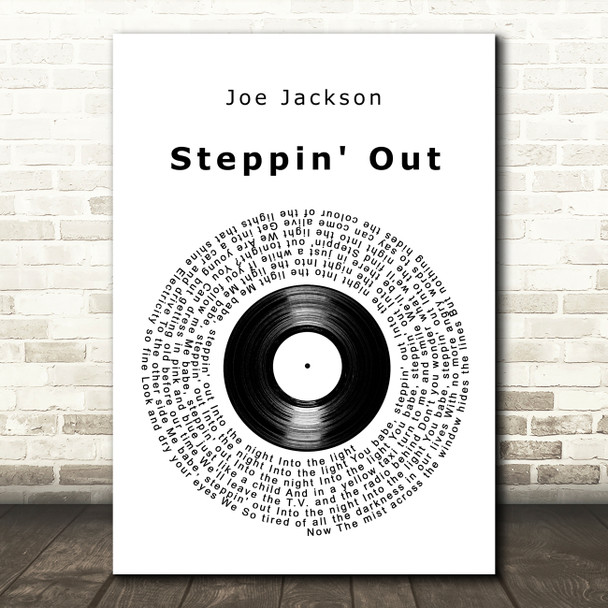 Joe Jackson Steppin' Out Vinyl Record Decorative Wall Art Gift Song Lyric Print