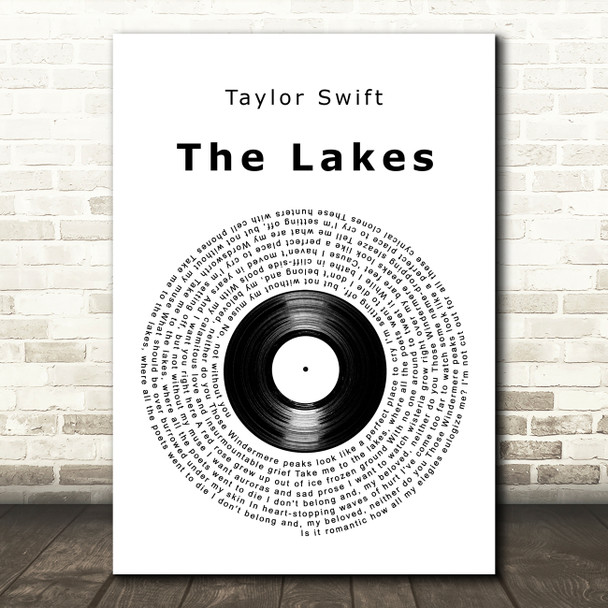 Taylor Swift The Lakes Vinyl Record Decorative Wall Art Gift Song Lyric Print
