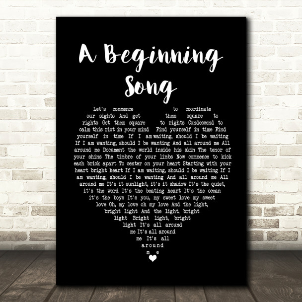 The Decemberists A Beginning Song Black Heart Song Lyric Quote Print