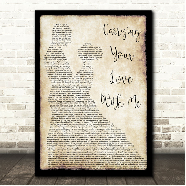 George Strait Carrying Your Love With Me Couple Dancing Song Lyric Print