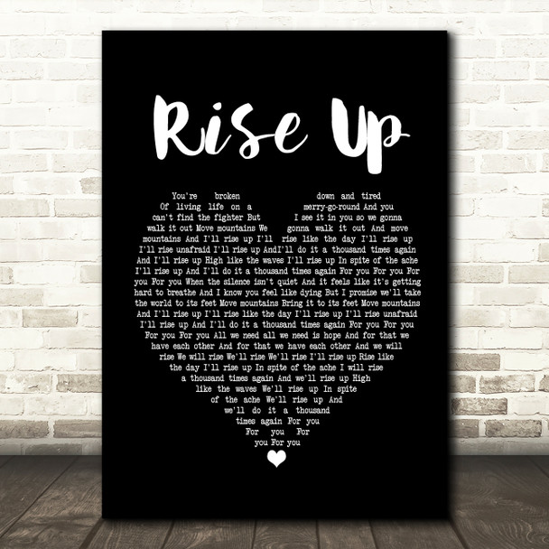 Andra Day Rise Up Black Heart Song Lyric Print