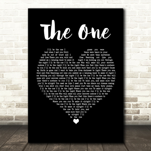 Backstreet Boys The One Black Heart Song Lyric Print