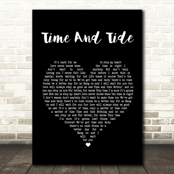 Basia Time And Tide Black Heart Song Lyric Print