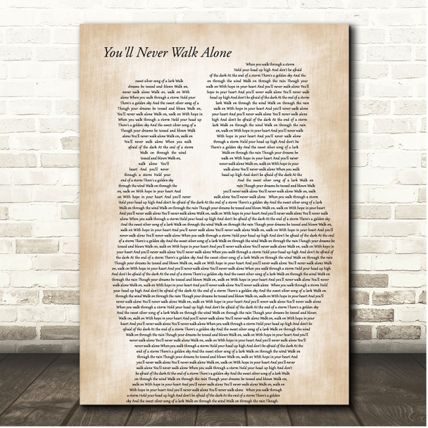 Gerry And The Pacemakers You'll Never Walk Alone Father & Child Song Lyric Print