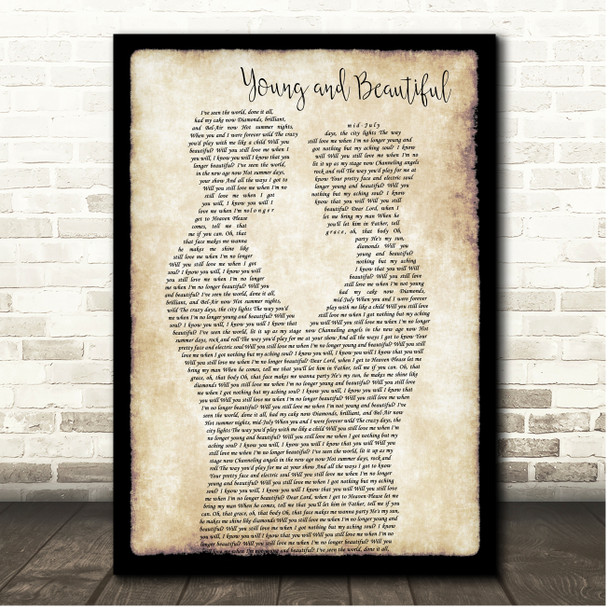 Eli Lieb Young and Beautiful Gay Couple Dancing Song Lyric Print