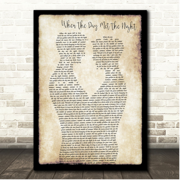 Panic! At The Disco When The Day Met The Night Gay Couple Dancing Song Lyric Print