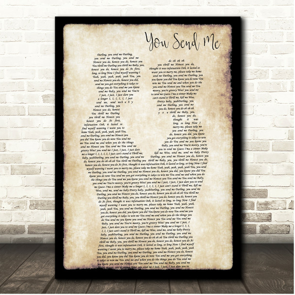 Aretha Franklin You Send Me Gay Couple Dancing Song Lyric Print