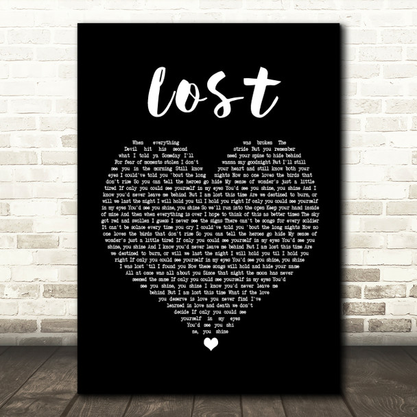 Dermot Kennedy Lost Black Heart Song Lyric Print