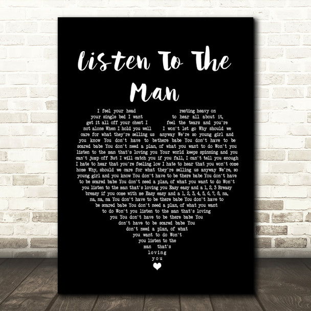 George Ezra Listen To The Man Black Heart Song Lyric Print
