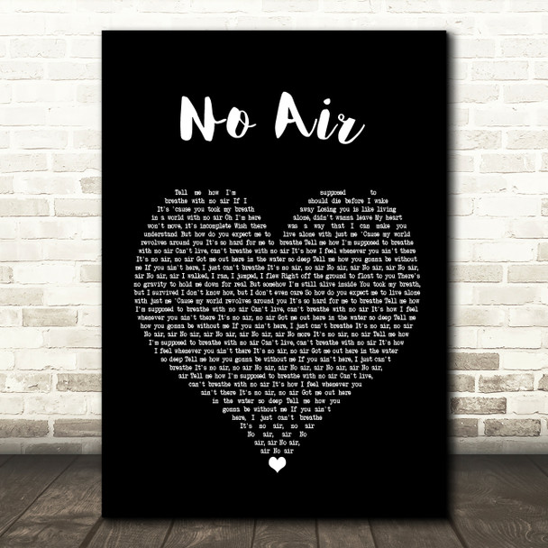 Jordin Sparks & Chris Brown No Air Black Heart Song Lyric Print