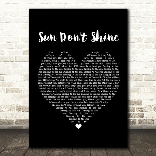 Klangkarussell Sonnentanz ft. Will Heard Sun Don't Shine Black Heart Song Lyric Print