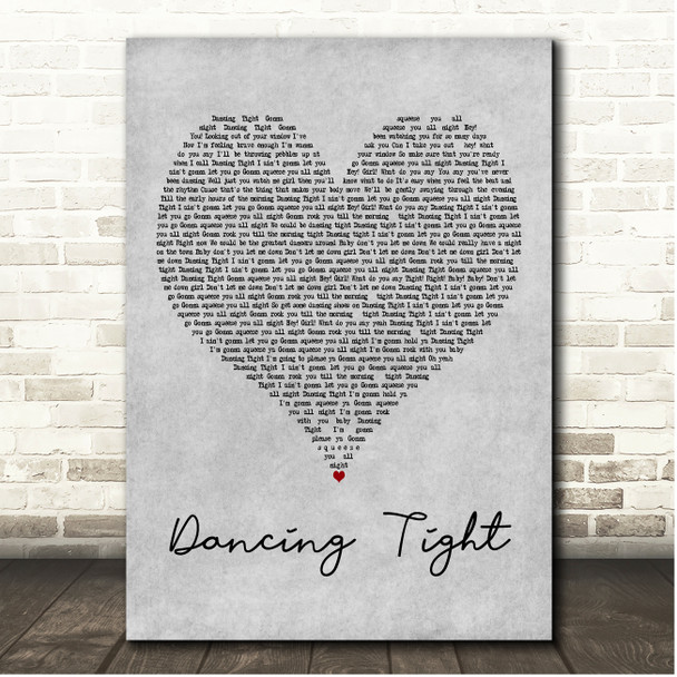 Phil Fearon & Galaxy Dancing Tight Grey Heart Song Lyric Print