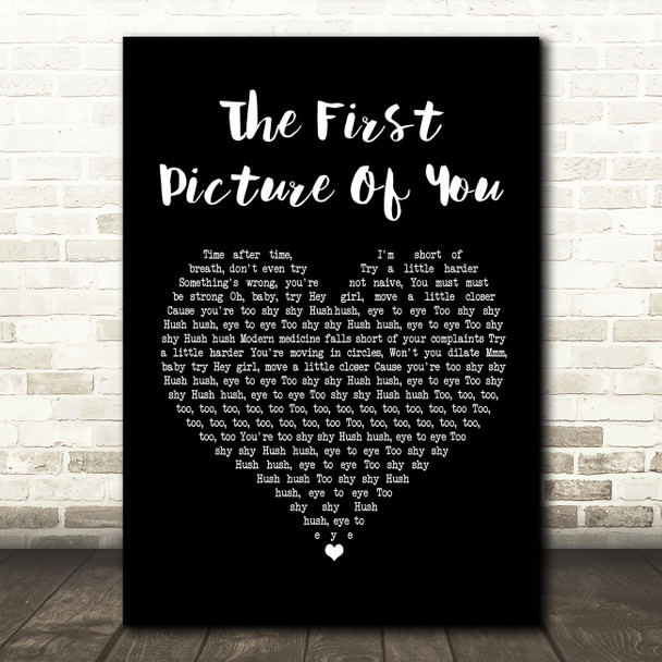 The Lotus Eaters The First Picture Of You Black Heart Song Lyric Print
