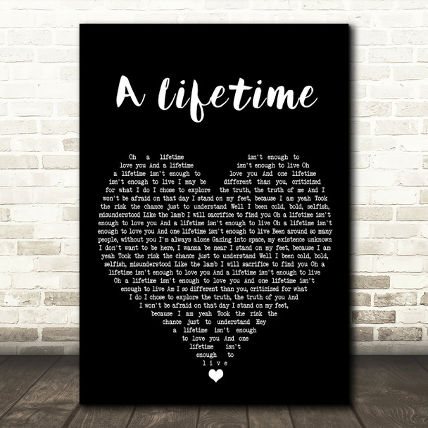 Ziggy Marley A Lifetime Black Heart Song Lyric Print