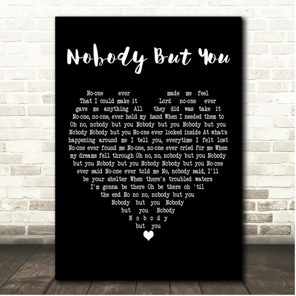 Jools Holland and Ruby Turner Nobody But You Black Heart Song Lyric Print