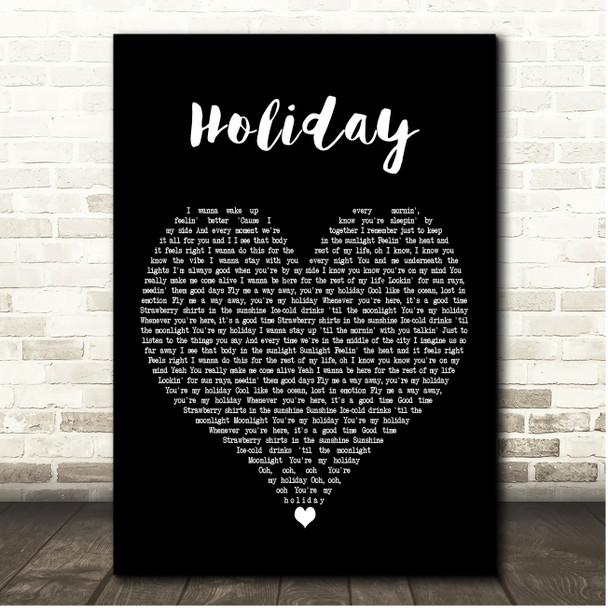 KSI Holiday Black Heart Song Lyric Print