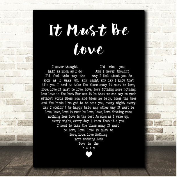 LABI SIFFRE It Must Be Love Black Heart Song Lyric Print
