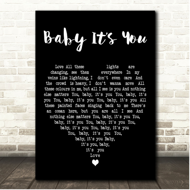 London Grammar Baby Its You Black Heart Song Lyric Print