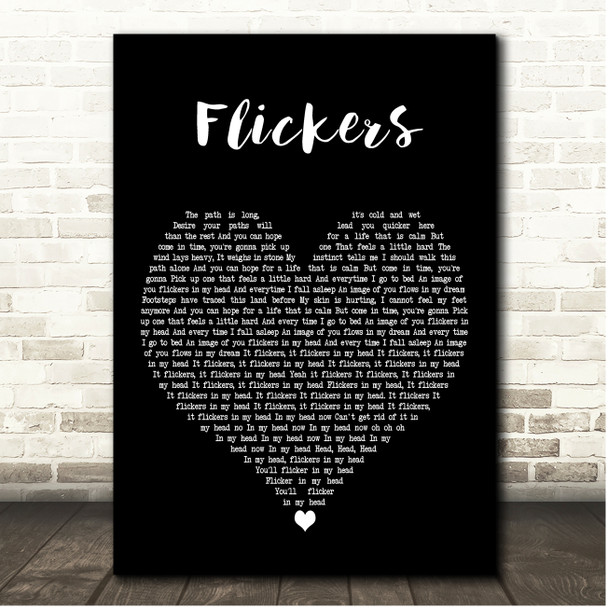 London Grammar Flickers Black Heart Song Lyric Print