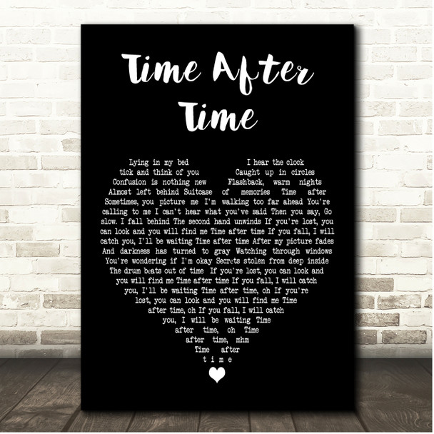 Mabel Time After Time Black Heart Song Lyric Print