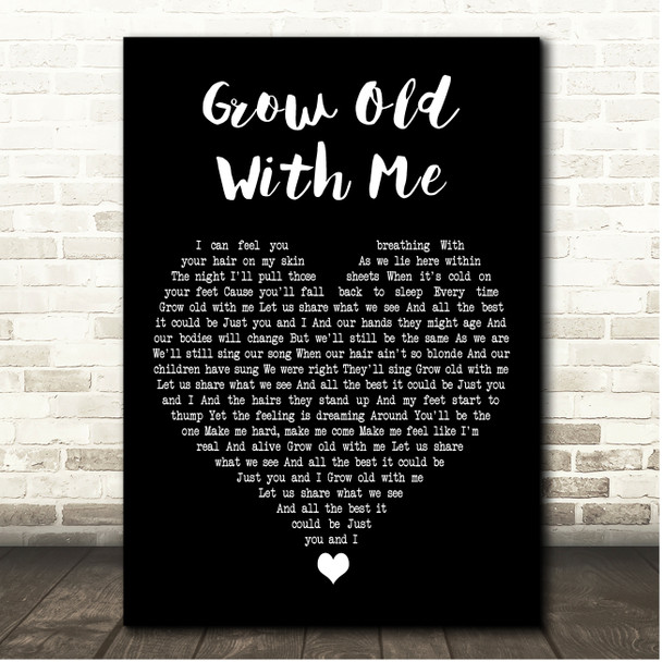 Matt Johnson Grow Old With Me Black Heart Song Lyric Print
