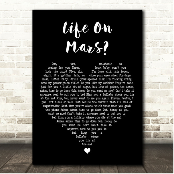 Melanie Martinez Milk and Cookies Black Heart Song Lyric Print