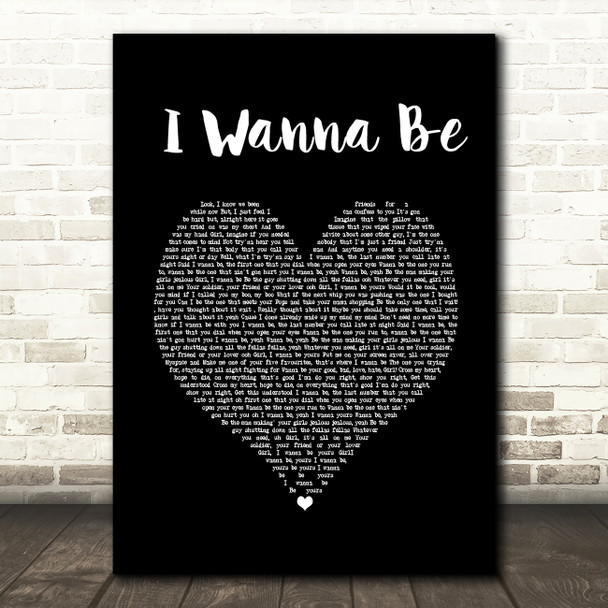 Chris Brown I Wanna Be Black Heart Song Lyric Print