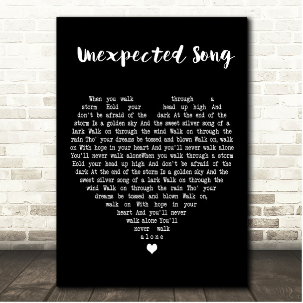 Michael Crawford Unexpected Song Black Heart Song Lyric Print