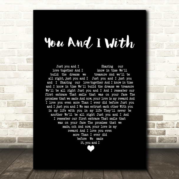 Eddie Rabbitt & Crystal Gayle You And I With Black Heart Song Lyric Print