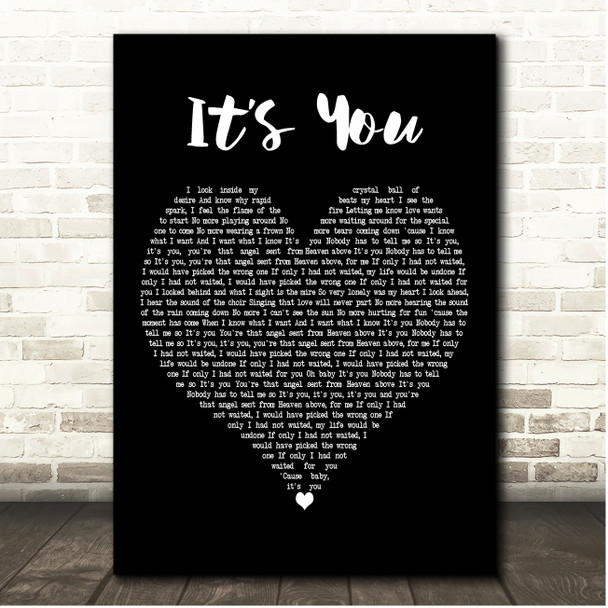 Stevie Wonder Its You Black Heart Song Lyric Print