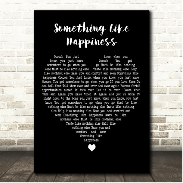 The Maccabees Something Like Happiness Black Heart Song Lyric Print