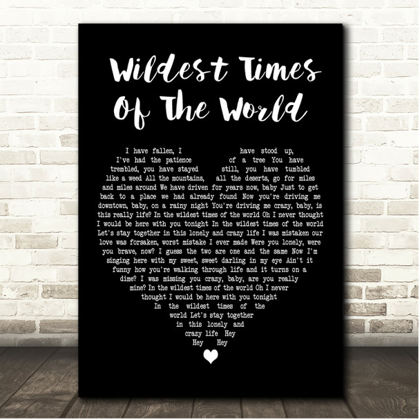 Vonda Shepard Wildest Times Of The World Black Heart Song Lyric Print