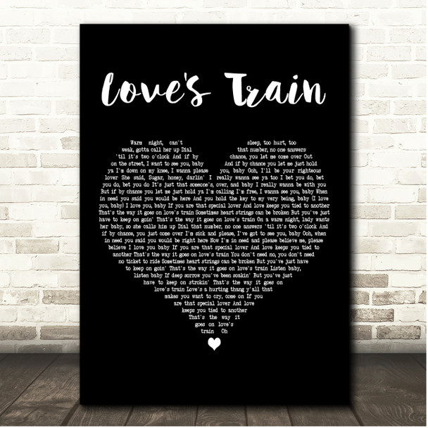 Bruno Mars Love's Train Black Heart Song Lyric Print