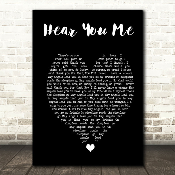 Jimmy Eat World Hear You Me Black Heart Song Lyric Print