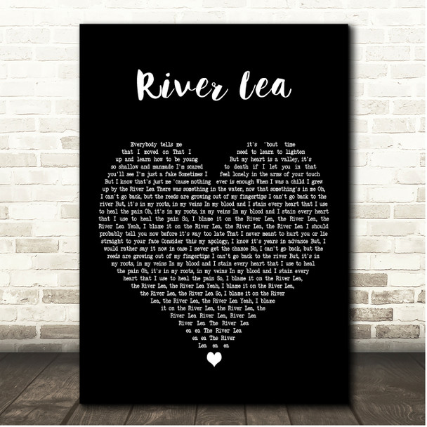 Adele River Lea Black Heart Song Lyric Print