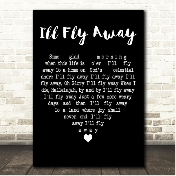 Alan Jackson Ill Fly Away Black Heart Song Lyric Print