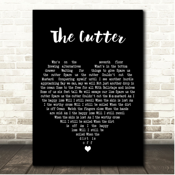 Echo & the Bunnymen The Cutter Black Heart Song Lyric Print