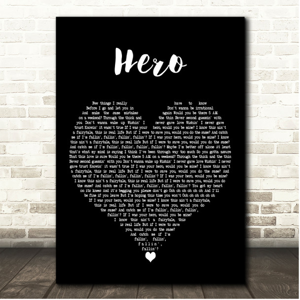 Faouzia Hero Black Heart Song Lyric Print