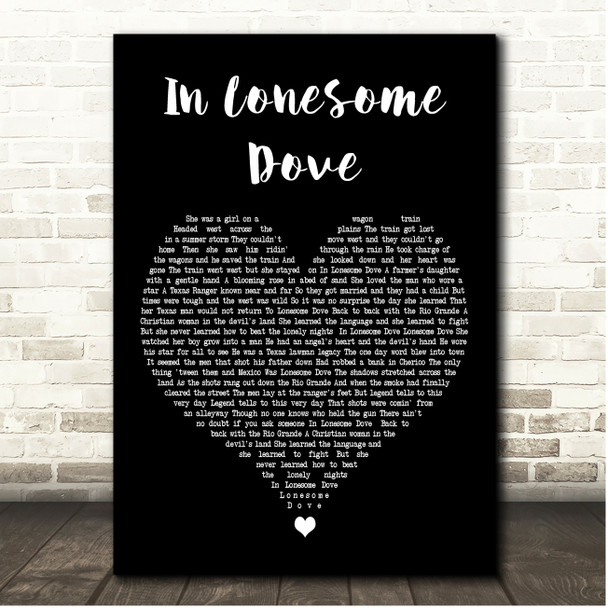 Garth Brooks In Lonesome Dove Black Heart Song Lyric Print