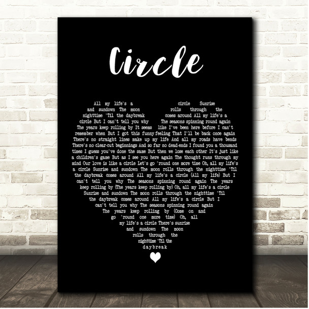 Harry Chapin Circle Black Heart Song Lyric Print