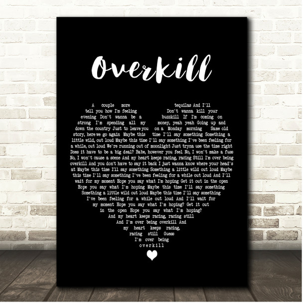 Holly Humberstone Overkill Black Heart Song Lyric Print