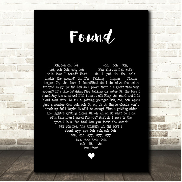 Jacob Banks Found Black Heart Song Lyric Print