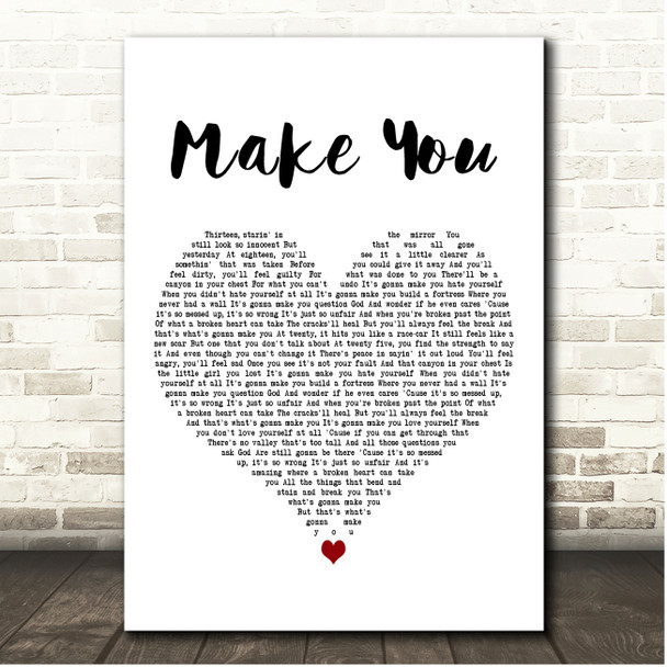 Lindsay Ell Make You White Heart Song Lyric Print