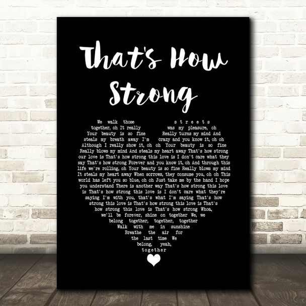 Richard Ashcroft That's How Strong Black Heart Song Lyric Print