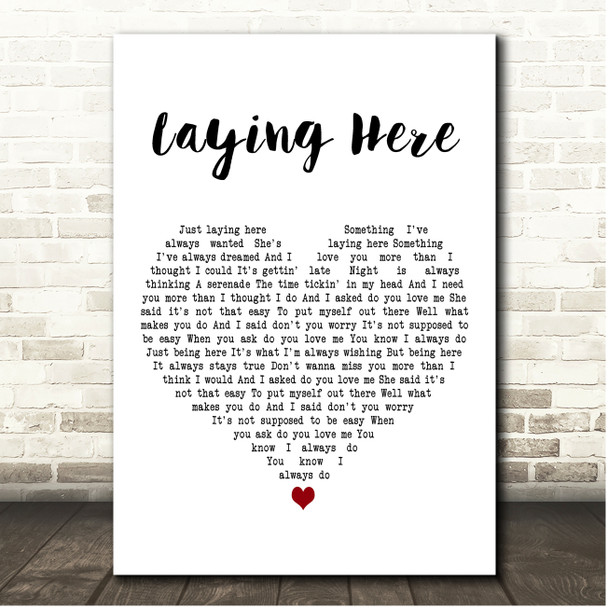Old Sea Brigade Laying Here White Heart Song Lyric Print