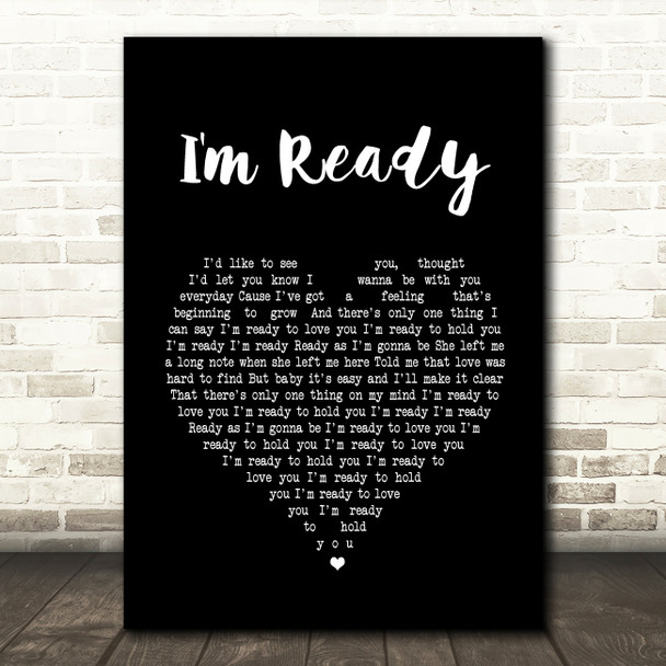 Bryan Adams I'm Ready Black Heart Song Lyric Quote Print