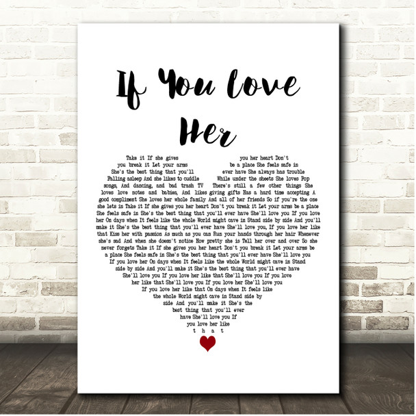 Forest Blakk If You Love Her White Heart Song Lyric Print